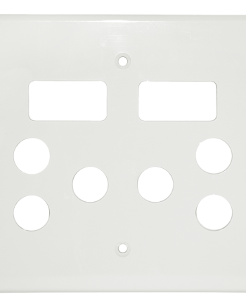 Crabtree Classic Double STD Switched Plastic Socket Coverplate - Durable 100x100 Design