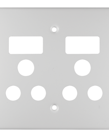 Crabtree Classic Double Monoblock Switched Steel Socket Coverplate