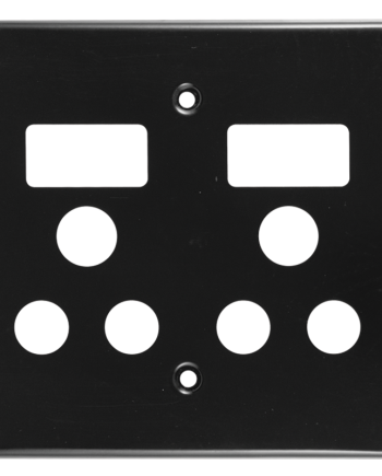 Crabtree Classic Double Monoblock Switched Steel Socket Coverplate