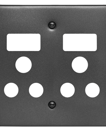 Crabtree Classic Double Socket Steel Coverplate