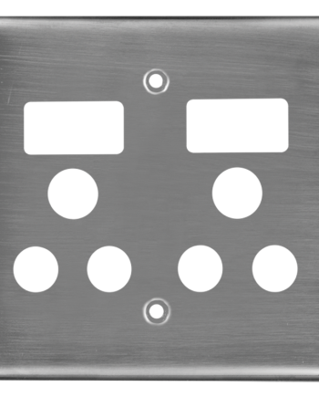 Crabtree Classic Double Monoblock 4×4 Switched Steel Socket Coverplate