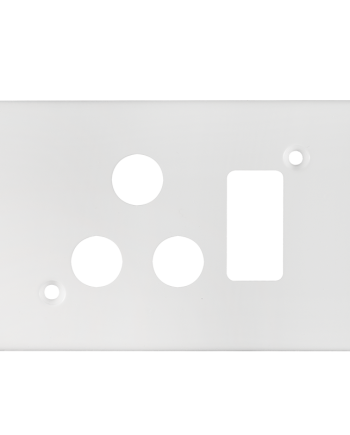 Crabtree Classic Single Monoblock Switched Steel Socket Coverplate