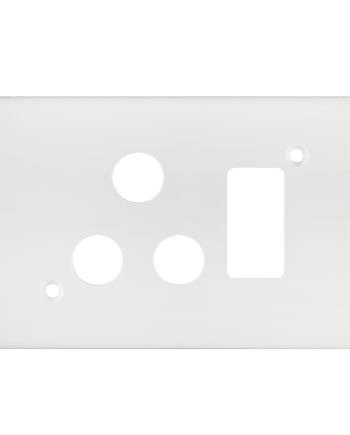 Crabtree Classic Single Monoblock Plastic Switched Socket Coverplate