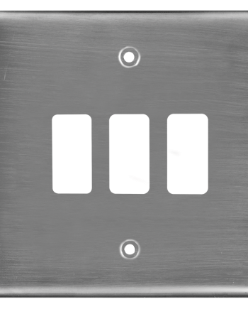 Crabtree Classic 3 Lever Steel Coverplate - Satin Chrome Finish