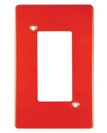 Crabtree Classic 4 Lever Plastic Coverplate (Red, 2x4)