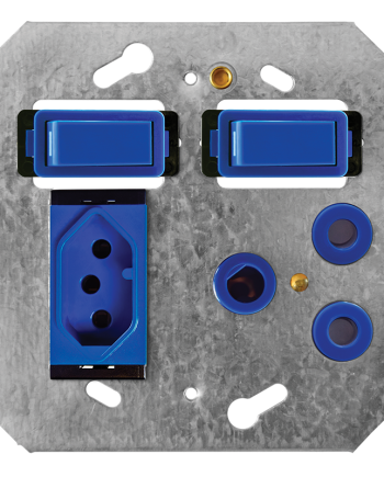 Crabtree Classic Dedicated Combo Socket - 4x4 Blue