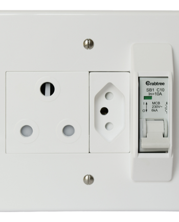 Classic 16A Circuit Breaker Combo Socket 1×164-1 plus 1×164-2 with Coverplate