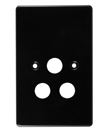 Crabtree Classic Single STD Unswitched Steel Socket Coverplate