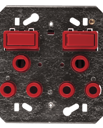 Crabtree Classic Double Monoblock Dedicated Switched Socket on Yoke