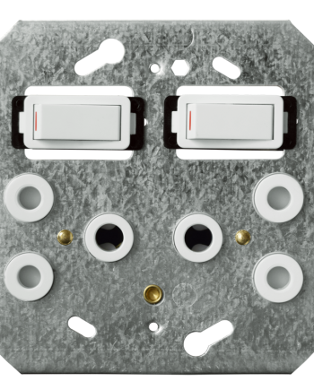 Crabtree Classic Double Switched STD Steel Socket