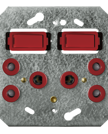 Crabtree Classic Double 16A Dedicated Switched Socket - Red