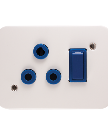 Crabtree Classic Industrial Single Dedicated Switched Socket 164-4 Blue