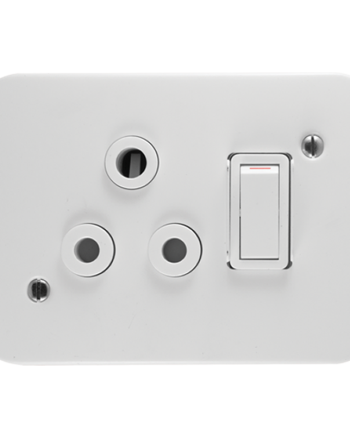 Classic Industrial Single STD 164-1 Switched Socket on Surface Box