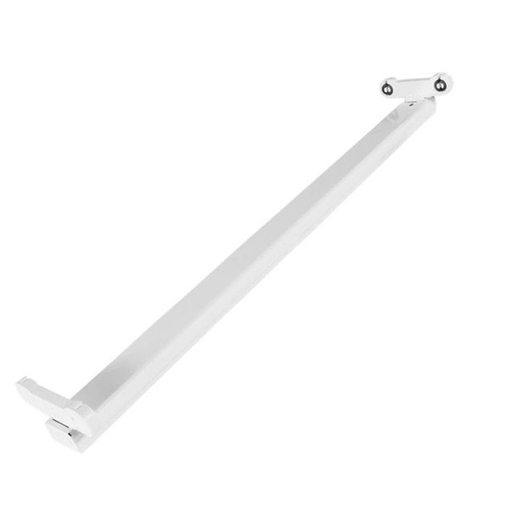 Starlit 2Ft Double T8 LED Fitting for Indoor Use, White Iron Body