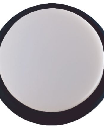 Starlit 8W Round LED Black Outdoor Bulkhead, Daylight 6000K, IP54