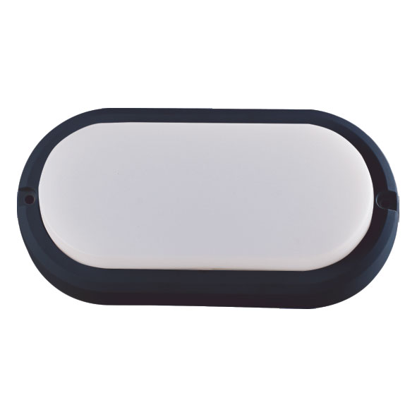 Starlit 12W Oval LED Black Bulkhead Daylight 6000K (B39)