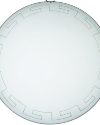 Starlit 300mm Frosted Glass Ceiling Light with Chrome Clips, 2x E27 Holder (Lamp Excluded)