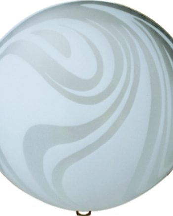 Starlit 300mm Frosted Glass Ceiling Light with Chrome Clips, 2 x E27 Holder (Lamp Excluded)