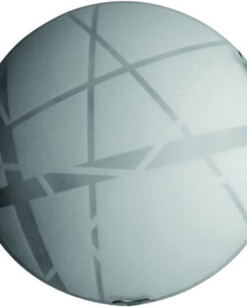 Starlit 300mm Frosted Glass Ceiling Light with Chrome Clips (2xE27)