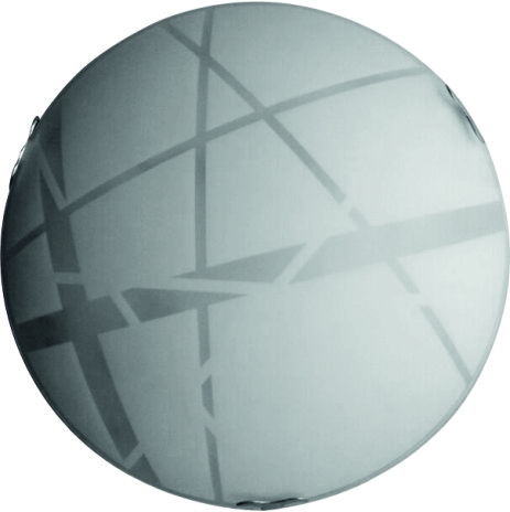 Starlit 300mm Frosted Glass Ceiling Light with Chrome Clips (2xE27)