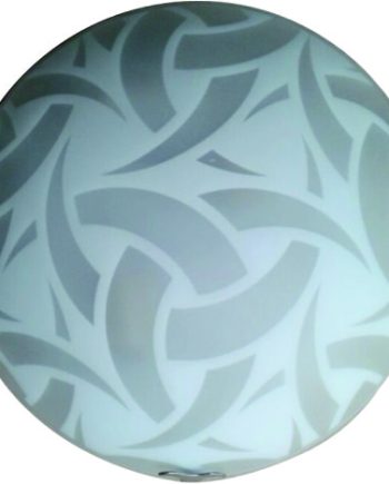 Starlit 300mm Frosted Glass Ceiling Light with Chrome Clips, 2XE27 Holder