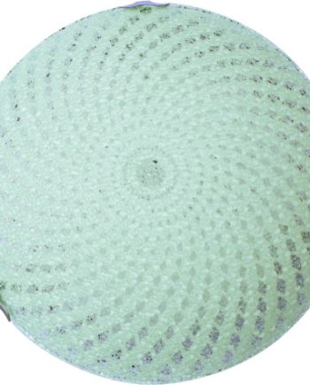 Starlit 300mm Krinkle Glass Ceiling Light with Chrome Clips, 2xE27 Holder (Lamp Excluded)