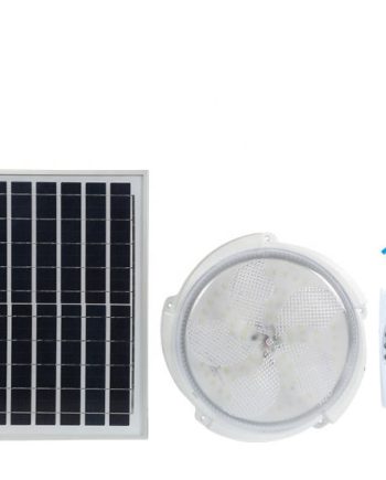 Starlit 100W Outdoor Solar LED Bulkhead Light, CCT 6500K, IP54 Rated