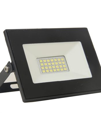 Starlit 20W LED Outdoor Floodlight, Daylight, Black, 1400 Lumens, IP65