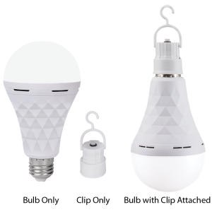 Brightstar A80 12W E27 Emergency Rechargeable LED Bulb with Clip, 4000K Cool White