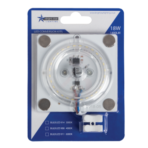 Brightstar 18W Magnetic LED Conversion Kit with Selectable 3000K, 4000K, and 6000K Color Temperatures