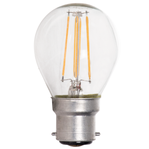Brightstar 4W Warm White LED Filament Golf Ball Bulb with B22 Base (2700K)