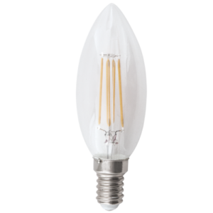 Brightstar Dimmable 4.5W LED Filament Candle Bulb (E14) in 2700K or 4000K