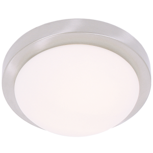 Brightstar Elegant Satin Chrome Ceiling Fitting with White Glass - CF1550