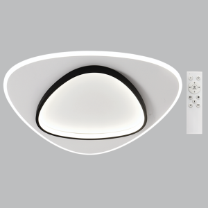 Brightstar Dimmable 70W LED Ceiling Fitting with Remote Control (Sandy White & Black, CCT)