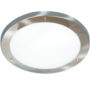 Brightstar CF3005 Satin Chrome Ceiling Fitting with Frosted Glass