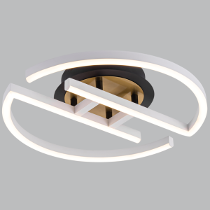 Brightstar CF609 CCT 21W LED Metal and PVC Ceiling Fitting with Black, White and Satin Brass Finish