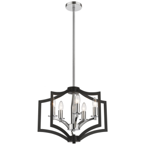 Brightstar Metal and Polished Chrome 5-Light Chandelier (CH087/5)