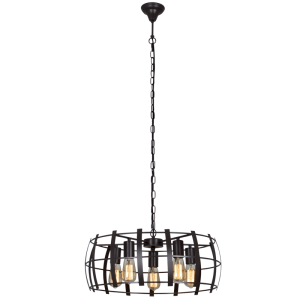 Brightstar Rustic Metal Chandelier with Five 40W ES Lights (CH241/5 RUST)