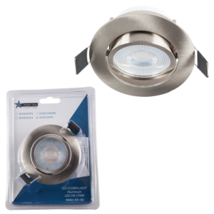 Brightstar 5W Aluminium Tilt LED Downlighter Blister Pack (DL030)