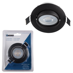Brightstar Aluminium Tilt LED Downlight Blister Pack, 5W, 4000K