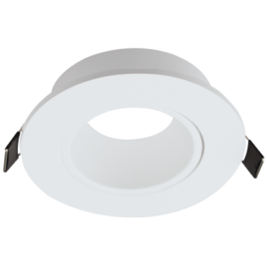 Brightstar DL123 Round Recessed Polycarbonate Downlighter with Anti-Glare Ring and Tilt, GU10 Compatible