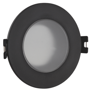 Brightstar Black Polycarbonate Splashproof Downlight with Clear Cover, GU10 LED Compatible