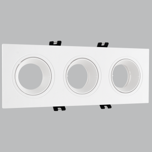 Brightstar Sleek White Polycarbonate Downlighter for 3 GU10 LED Bulbs