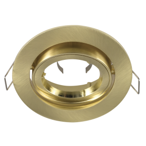 Brightstar Die-Cast Aluminium 50W Tilt Downlighter - Gold Satin/Satin Chrome/White
