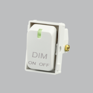 Brightstar ECP641 White Push Dimmer Switch - Compact Electrical Component