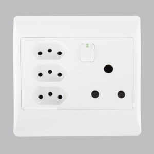 Brightstar EPL325 White 16 AMP Plug with 3 New RSA Sockets, 4x4 Design