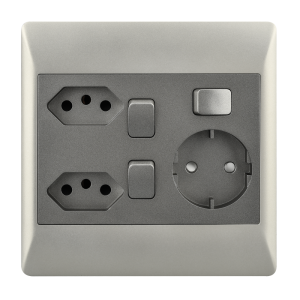 Brightstar EPL364 DUO: 2 RSA Sockets & Schuko Outlet with 3 Switches