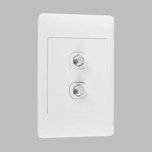 Brightstar ESW039 White Double Satellite Socket - 2x4 Connection