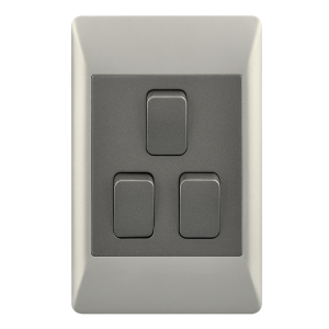 Brightstar ESW073/ESW073/2 Duo 3-Lever 1-Way & 2-Way Switch for Modern Interiors