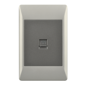 Brightstar ESW083 DUO Telephone Socket - Dual 2x4 Port for Home or Office